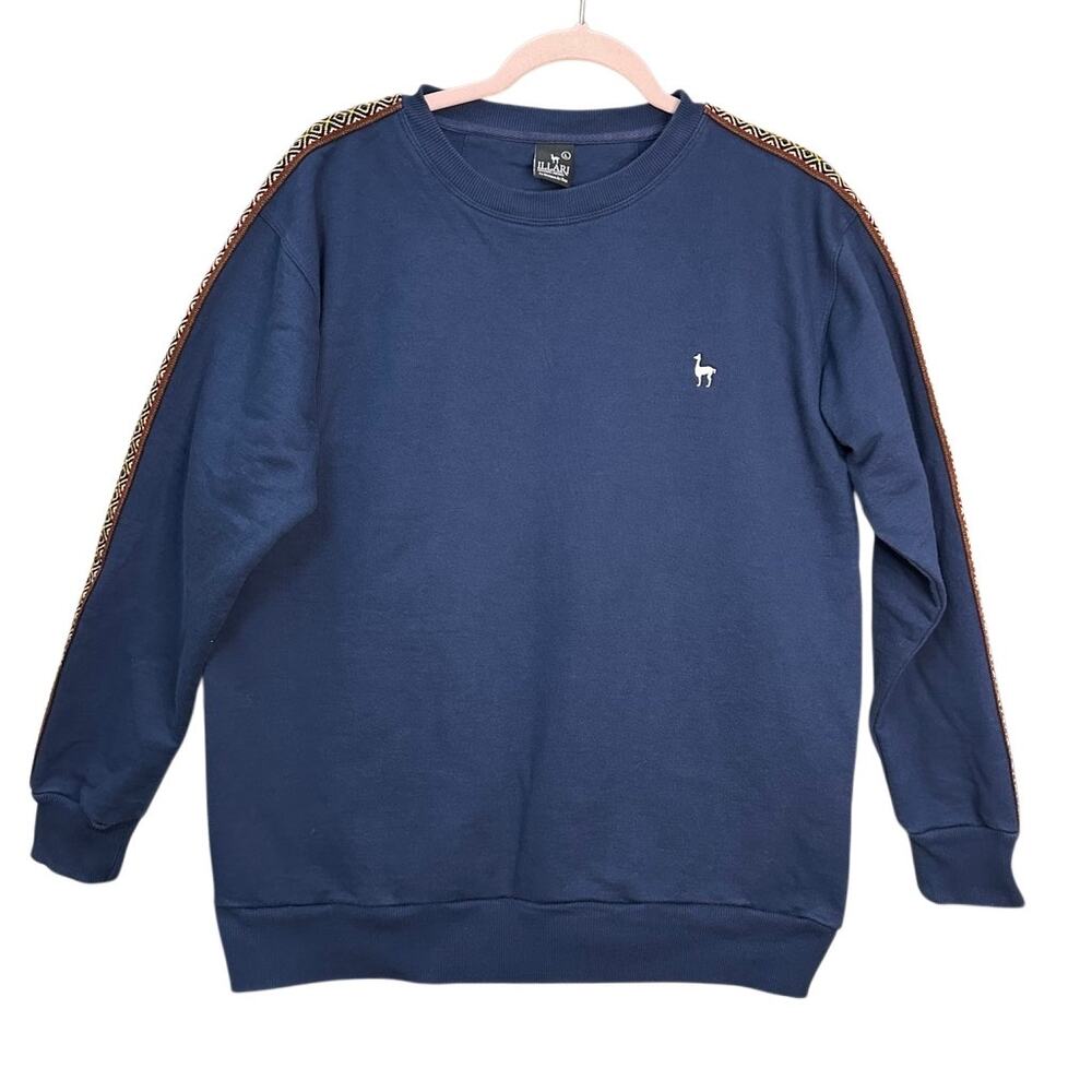 ILLARI SOUVENIRS Crew Neck Sweater POLERA RUMI LACRE Navy Blue Size Large‎ - Picture 11 of 14